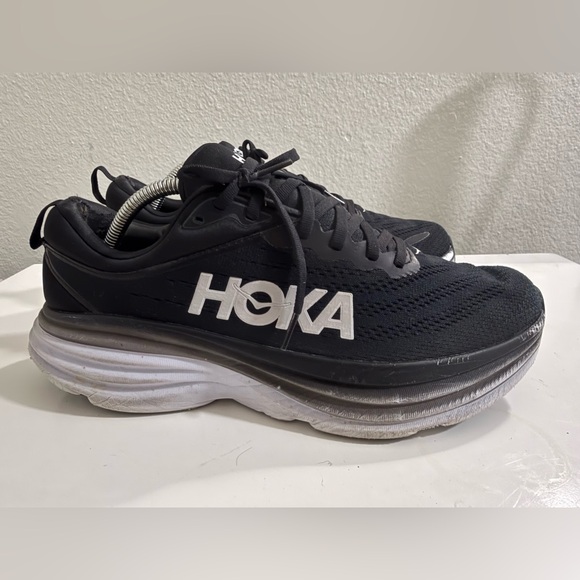 Hoka Women's Black and White Running Shoes - Picture 2 of 10
